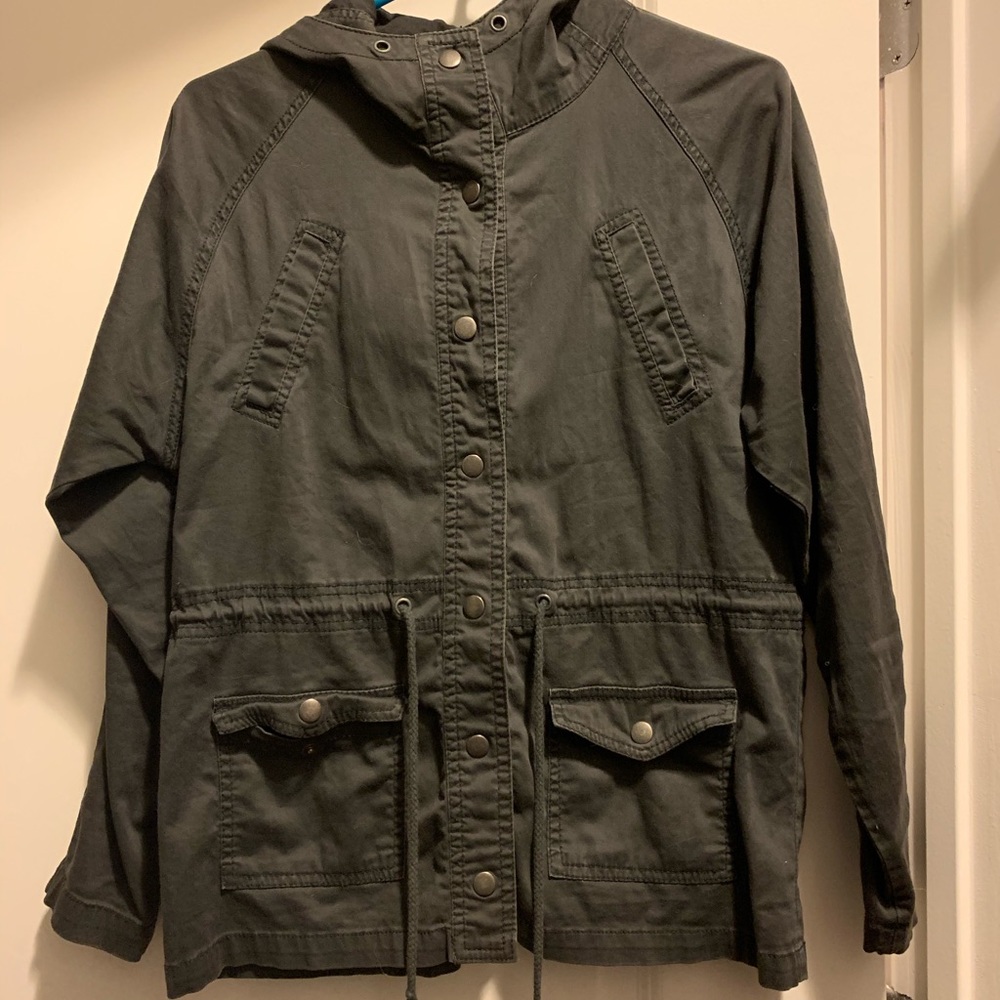 Charcoal Gray military utility jacket